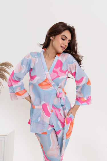Cosmic Coral Pajama Set