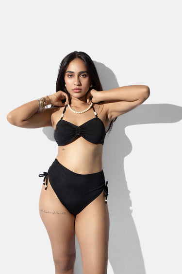 Black Bandeau Bikini Set