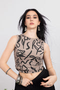 Printed Gathered Top