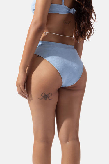 Blue High Waist Bikini Bottom