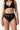 Black High Waist Gathered Bikini Bottom