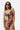Black Floral Print Front Tie Bikini Set