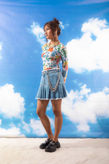 Garden Glaze Mesh Top