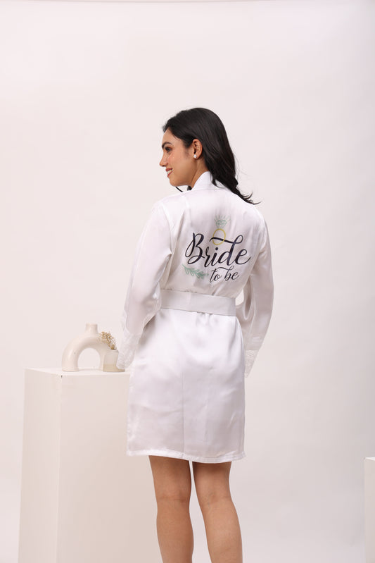 Bride To Be Lace Robe