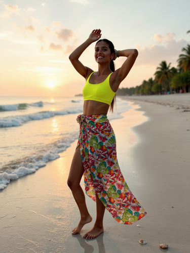 Tropical Bloom Sarong