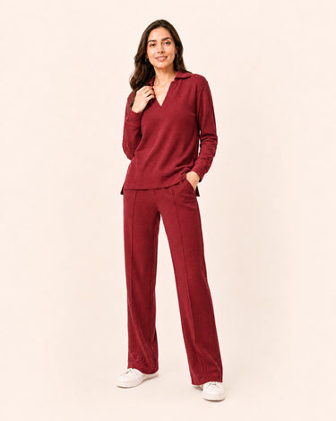 Rust Ottoman High-Rise Flared Pant
