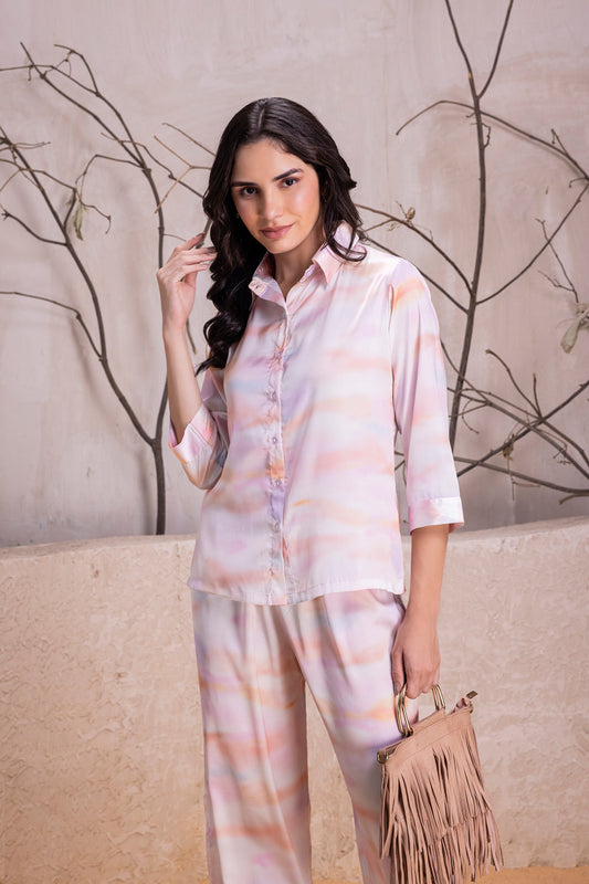 Crepe Satin Tye & Dye Co-ord Set