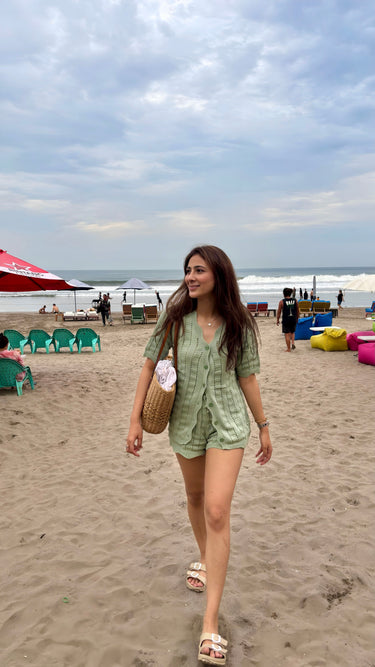 Allegro Knit Co-ord Set - Sage Green