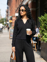 Airport Look Knitwear Black Coord Set, travel friendly.