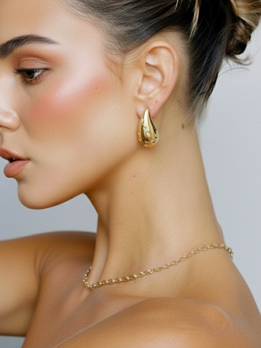 Gold Teardrop Earrings
