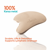 Skinvest Gua Sha tool with text on a white background