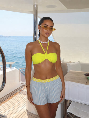 Neon Halter Bikini With Lounge Coverup