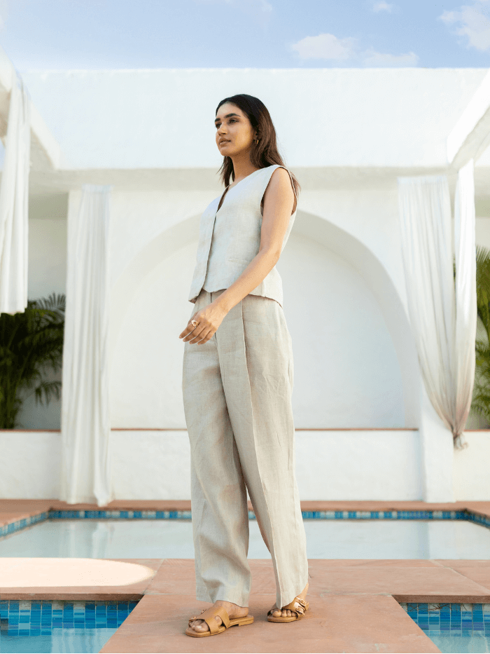 Shop-Linen Trousers Beige