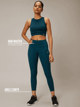 Shop-Ath Perform 7/8 High Waist Leggings Teal