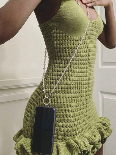 Pink Crystals Crossbody Phone Sling