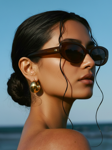 Chunky Gold Drop Earring