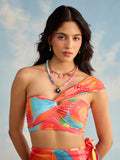 Pina Colada One Shoulder High Waist Bikini Set