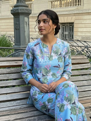 Floral Bloom pajama set front view