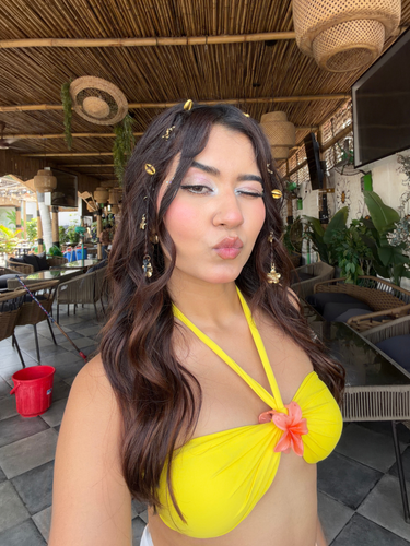 Bali Lime Yellow Halter Bikini Set