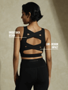 Shop-Padded Cross Back Crop Top Black