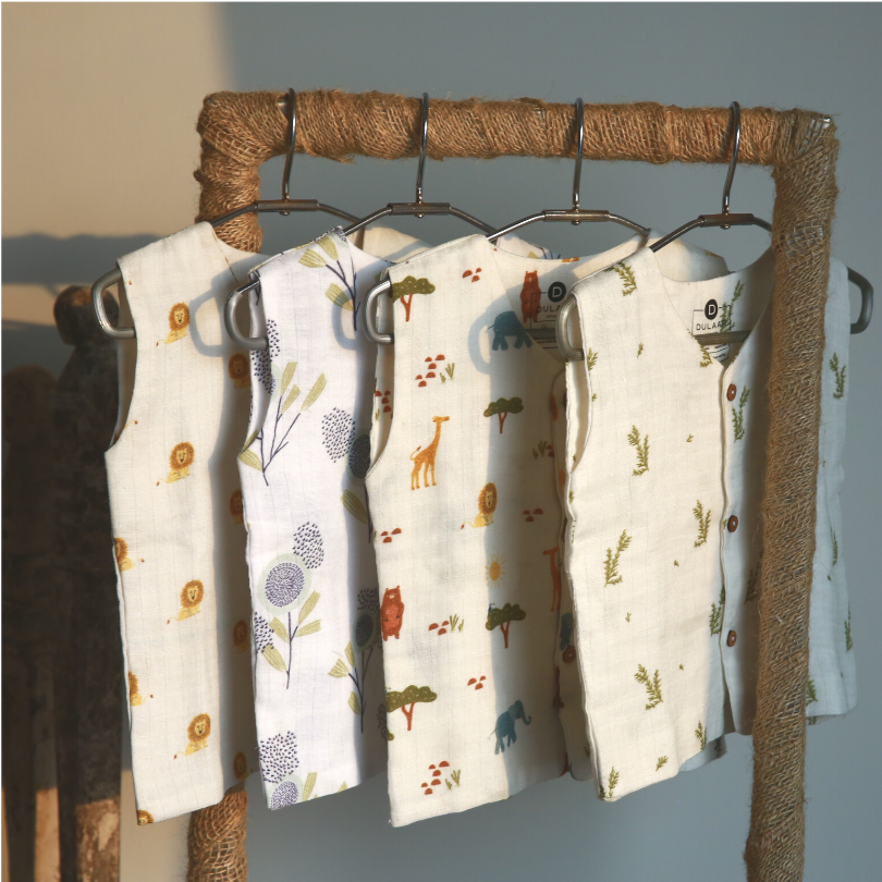 Organic Muslin Vest & Shorts Set