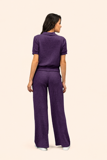 Plum Ottoman Cropped Polo