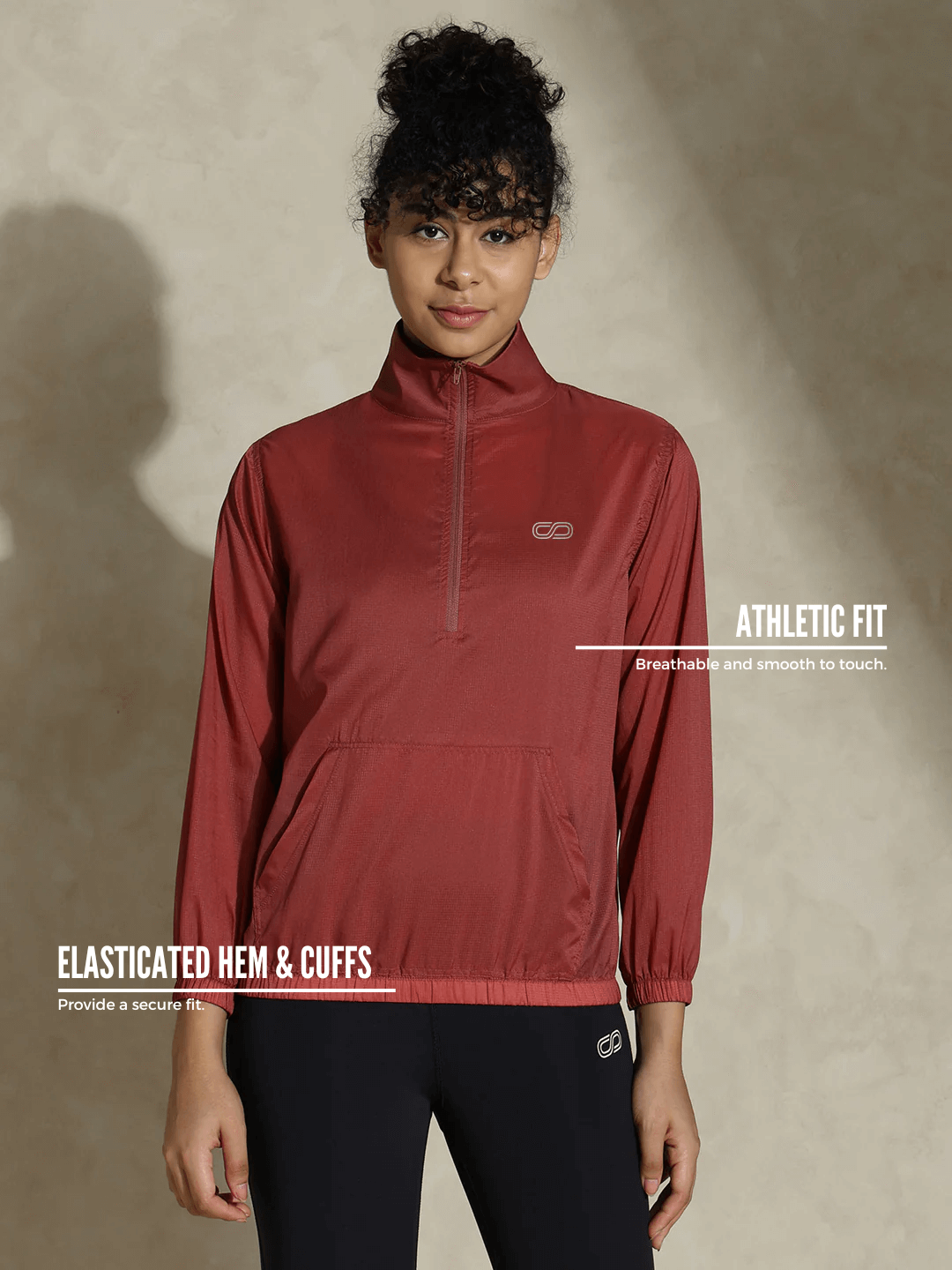 Shop-TraqLite Half Zip Performance Jacket Marsala