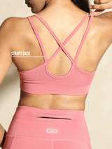 Shop-Yoga Strap Back Bra Peony Pink
