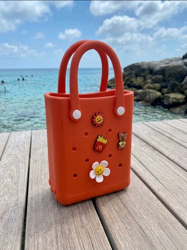 Orange Croc Tote Bag