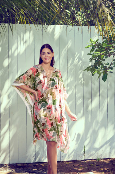 Floral Beach Cover Kaftan