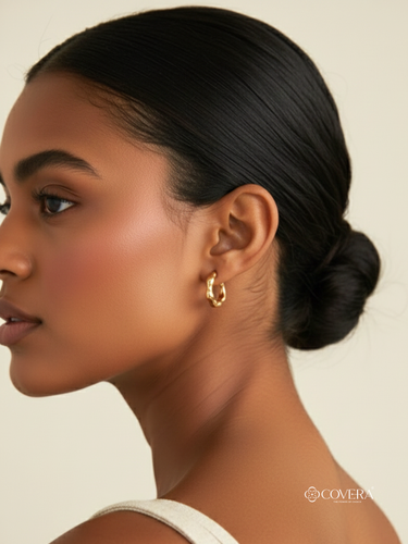 Textured Small Hoop Earrings