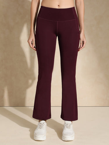 Shop-Luna Sculpt Flare Pants Plum