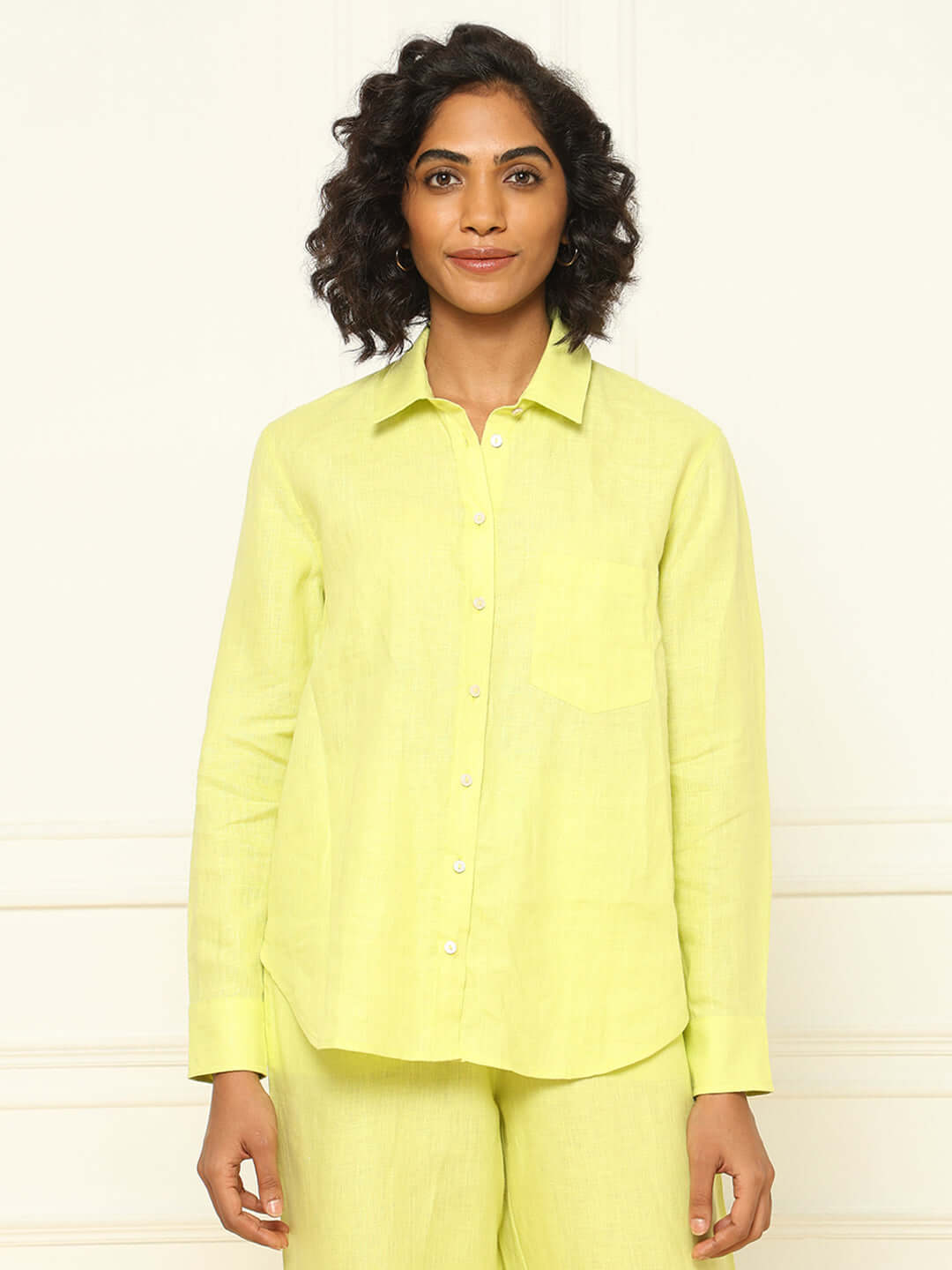 Shop-Linen Shirt Lime