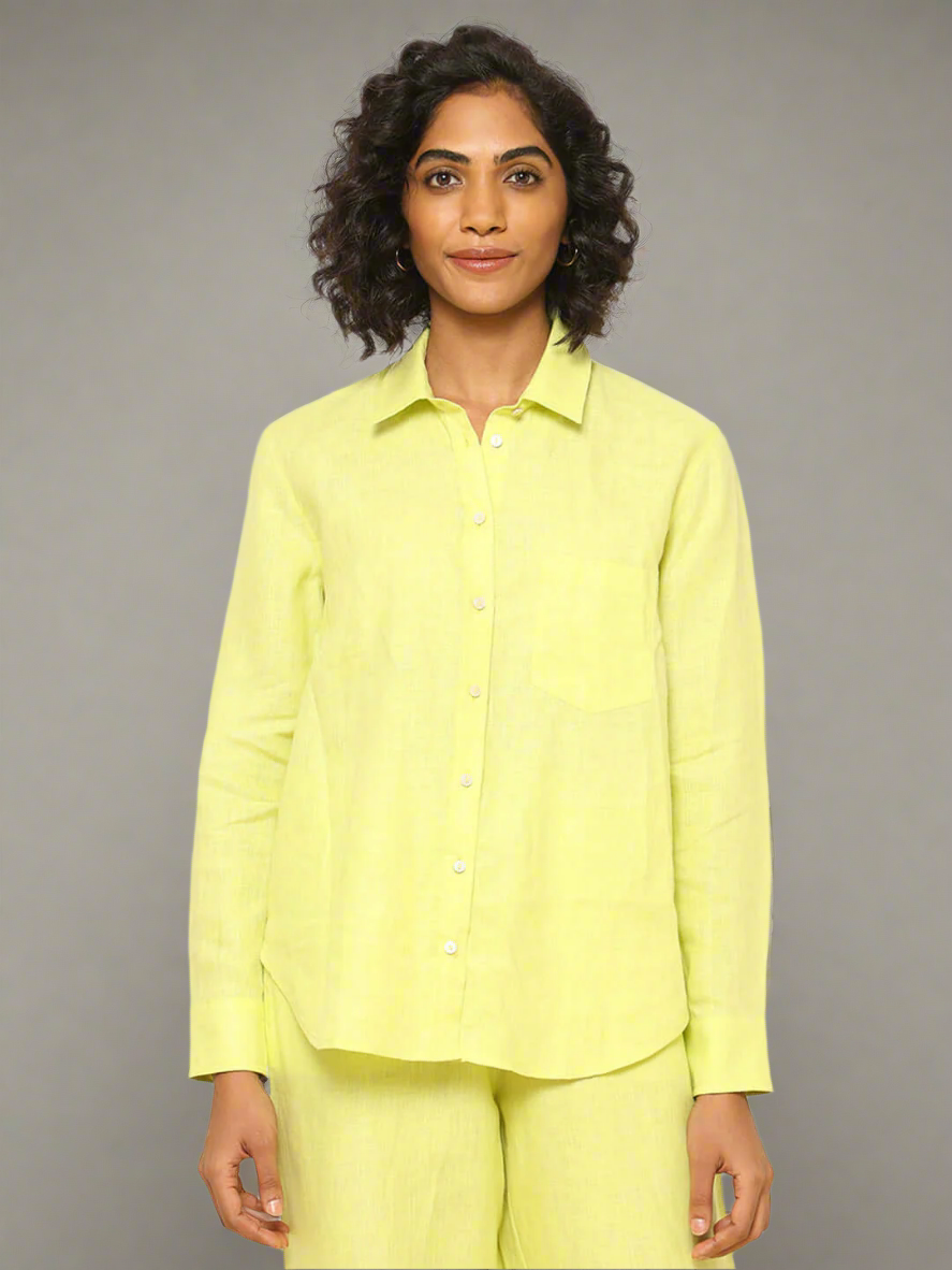 Shop-Linen Shirt Lime