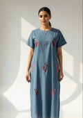 Twilight Bloom – Cotton Embroidered Nighty
