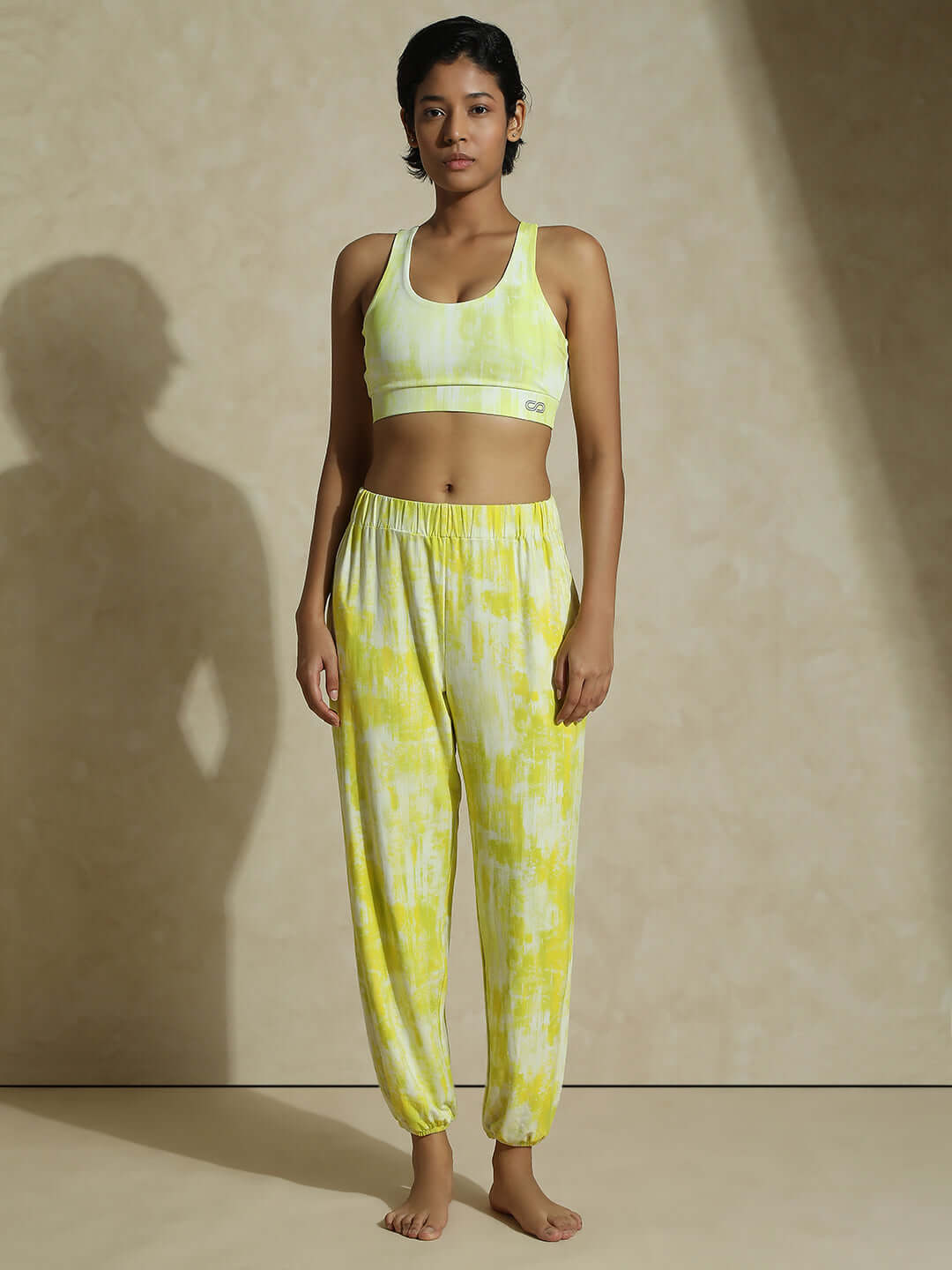 Shop-Yogini Stretch Pants Lemon Grunge