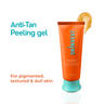 Orange tube of skin Invest Anti-Tan Peeling gel on a white background