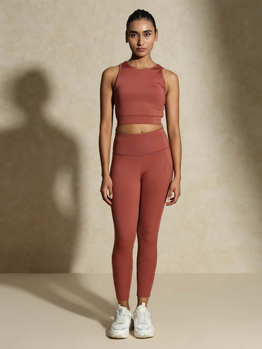 Shop-Padded Cross Back Crop Top Marsala