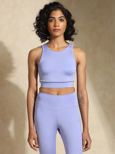 Shop-Padded Cross Back Crop Top Periwinkle
