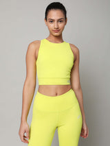 Shop-Padded Cross Back Lime Crop Top
