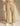 Leather Straight Fit Trousers Beige