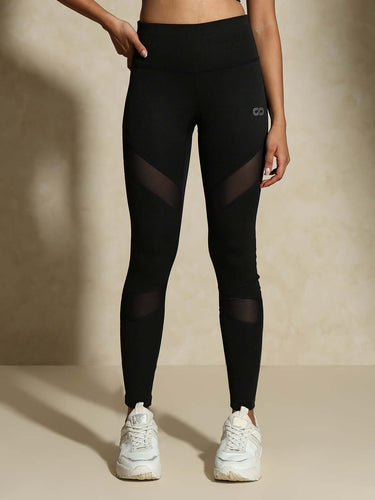 Shop-Silvertraq Mesh Cross Leggings Black