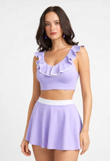 Lavender Ruffle Swimsuit