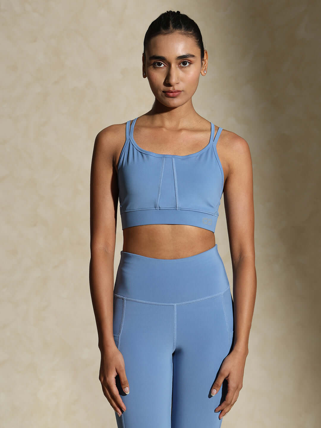 Shop-Yoga Strap Back Bra Cerulean