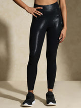 Shop-Gloss Bra & Ath Track Leggings Shiny Black