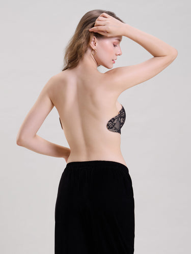 Lace Underwire Stick-On Bra With Moulded Cups