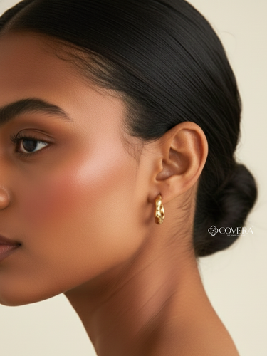 Textured Small Hoop Earrings