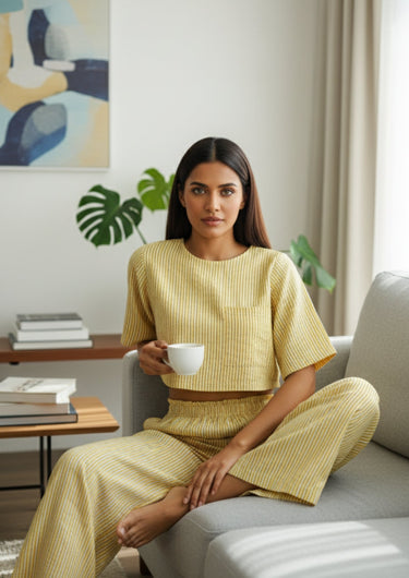 Golden Hour – Striped Co-Ord Set