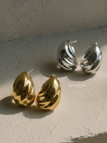 Sculptural Drop Earrings (Set of Two)