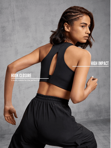 Shop-High Impact Action Bra With Clasp Black